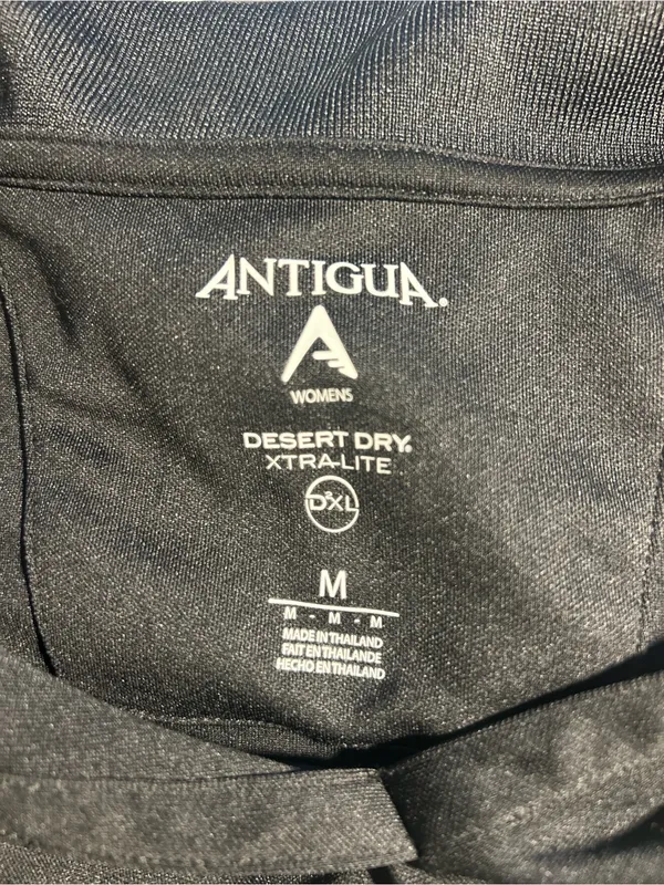 Antigua Womens Desert Dry Xtra Lite Black Sleeveless Golf Polo Shirt Size Medium - Image 3