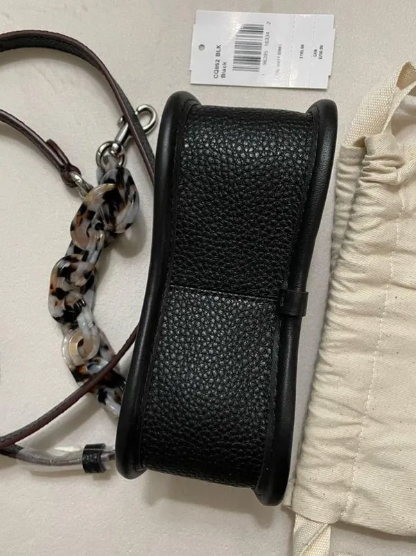 NWT Coach Coachtopia Leather Micro Wavy Dinky Bag n Black - Image 10