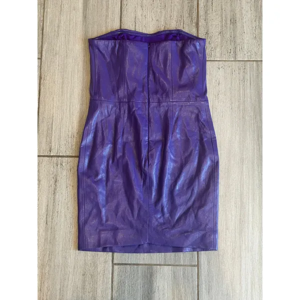 REVOLVE Generation Love Vegan Leather Yazin Mini Dress Purple size XS - Image 7