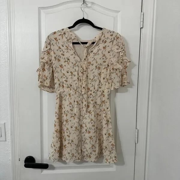 Reformation Malachi Dress Mini Ruffle Mini Dress Size 6 - Image 9