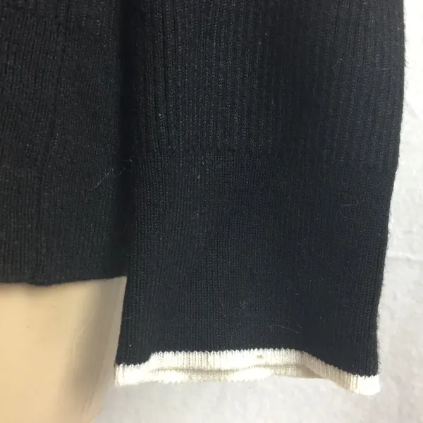 Black Snap Ribbed Long Sleeve Cardigan Sweater by White House Black Market S - Image 6