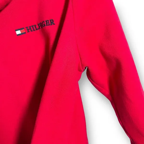 Tommy Hilfiger Cowl Neck‎ Tunic Sweater Dress | Size S | Zipper Pockets | Logo - Image 3