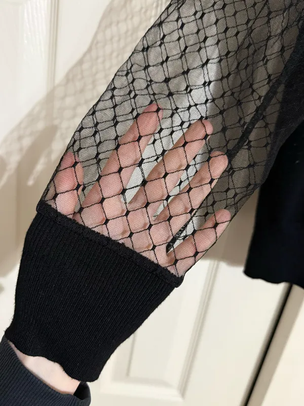 black mesh shirt Size L - Image 4