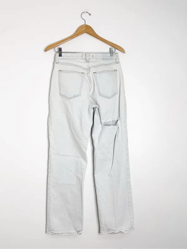 Abercrombie & Fitch Curve Love Baggy Mid Rise Jeans 26 / 2 Light Wash - Image 2