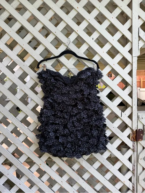 Anthropologie 3D Floral Polka Dot Mini Dress - Image 5