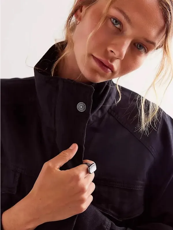 Free People We The Free Arya Utility Jacket Black Small NWOT - Image 3