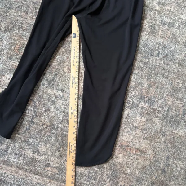 $98 Marine Layer Allison Black Tapered Ankle Pants Elastic Waist Tulip Hem Large - Image 6