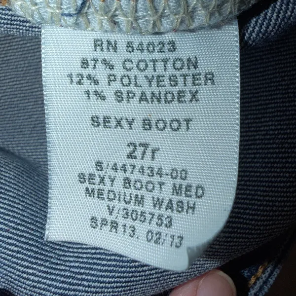 Gap 1969 Sexy Boot Jeans Medium Wash Blue Denim Bootcut Pants Size 27r 4/27 - Image 5