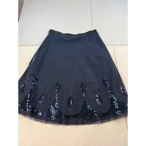 Old Navy Blue Sequin Mesh Skirt Size 1 Low Waist Party Dance‎ Special Occasion - Image 8