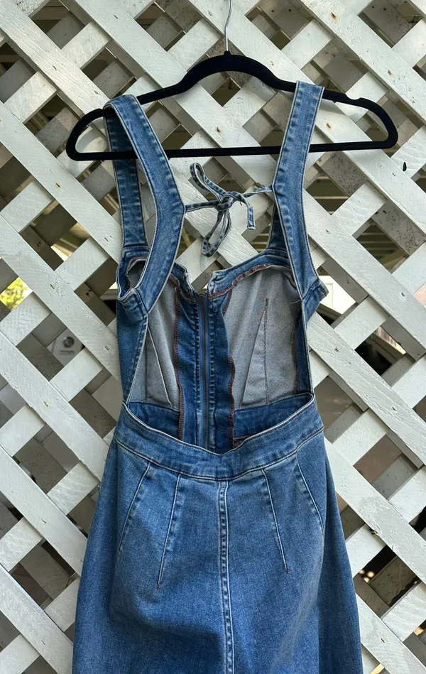 Free People 2nd Ave One Piece Denim Jumpsuit - Image 6