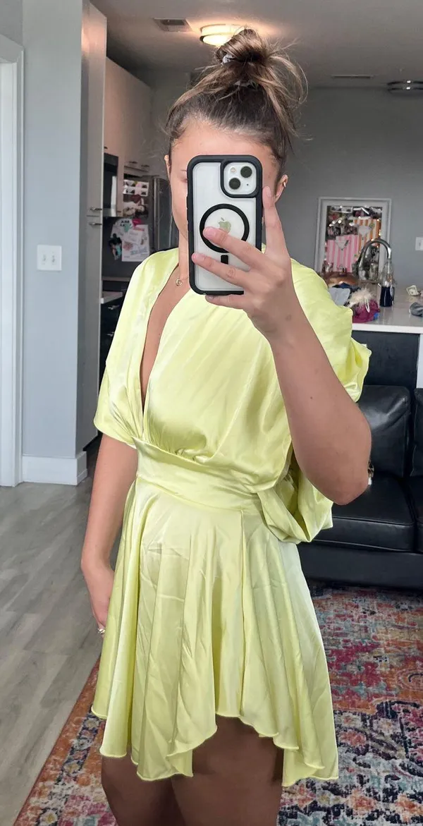 Boutique silk yellow romper - Image 5