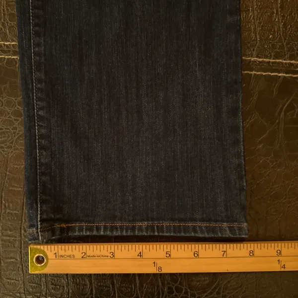 LEVIS 505 Jean Womens Sz 12 Straight Leg Mid Rise Dark Wash Stretch Denim 31x32 - Image 5