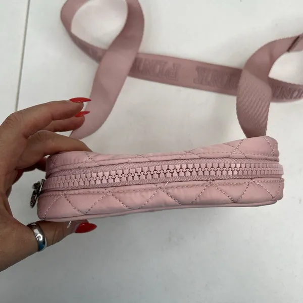 PINK Victoria's Secret Belt Bag Pink Quilted Logo Strap Fanny Pack Waist Bag - Image 10