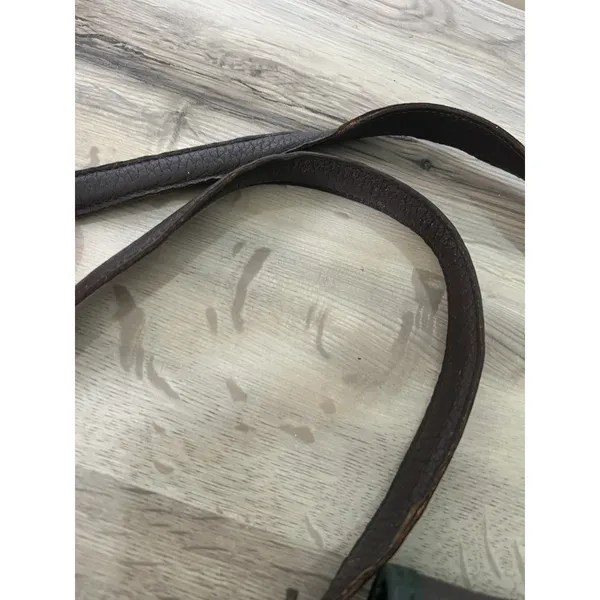 Vintage Dooney & Bourke Teton Collection All-Weather Leather saddle bag Brown - Image 7