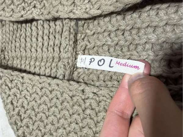 POL chunky Knit long Cardigan Sweater medium - Image 3
