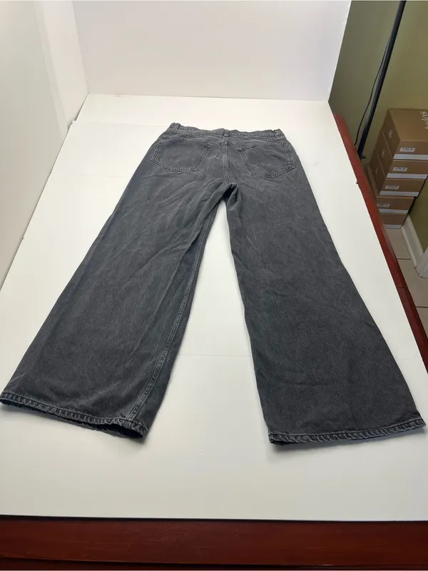 Reformation Jeans Cary High Rise Slouchy Wide Leg Jean Womens 29 Faded Black - Image 12
