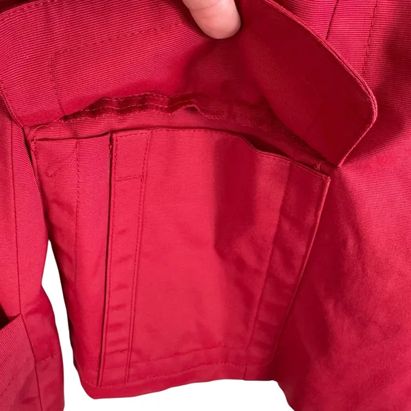 Alfani Red Nylon Cotton Collared Snap Up Lined Spring‎ Fall Jacket Size L - Image 3