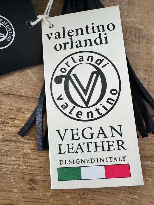 NWT Valentino Orlandi Black Vegan Leather Crossbody Bag with Change Purse $310 - Image 9
