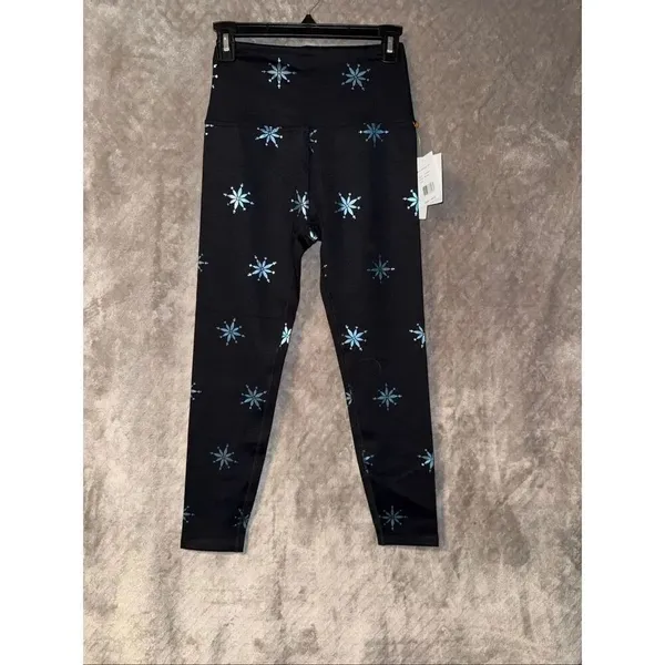 Beyond Yoga High Waisted Leggings FK3243 Foil Snowflake SMALL NEW 774 - Image 3