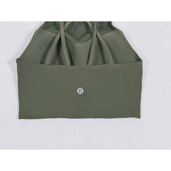 Lululemon Like a Cloud High Neck Longline Sports Bra Size 2 Green Gym Workout - Image 7