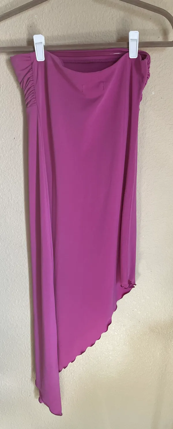 Urban Outfitters Y2K Asymmetrical Berry Midi Dress - Image 4