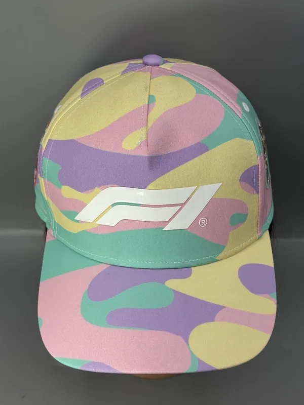 Formula 1 Miami Hat Womens OS Pink Purple Racing Hat Performance Strapback - Image 2