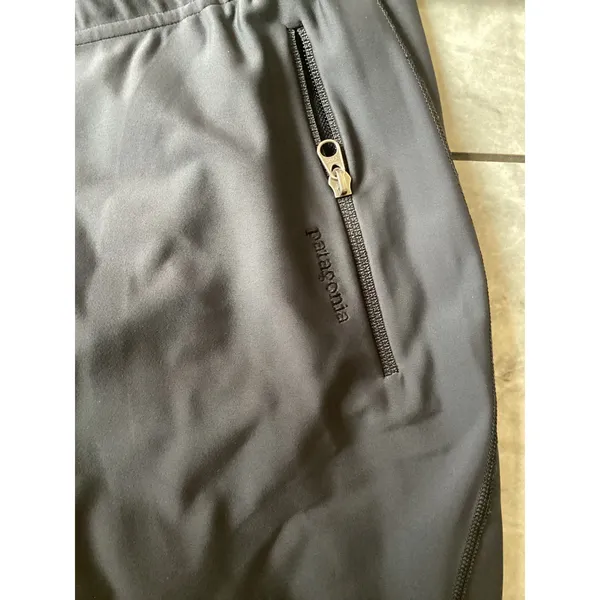 Patagonia Womens Gray Tapered Hiking Athletic Pants Sz M Drawstring Zip Pockets - Image 2