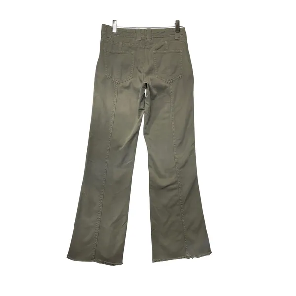 Aeropostale‎ Womens Low Rise Flare Pants Olive Green Cotton Tencel Sz 0 Y2K Boho - Image 4