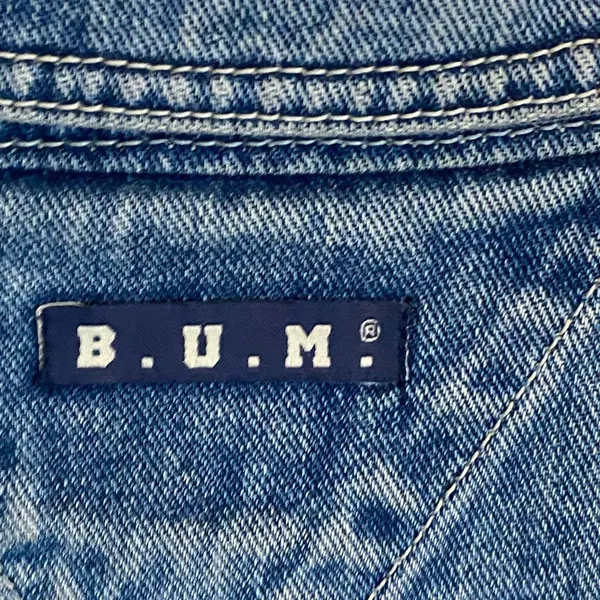Vintage 90s B.U.M. Equipment Denim Jean Jacket logo hem streetwear classic basic - Image 11