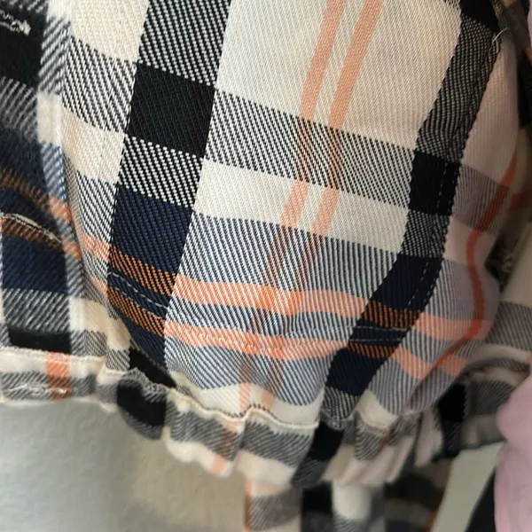 Plaid Flannel Cropped Jacket - Image 6
