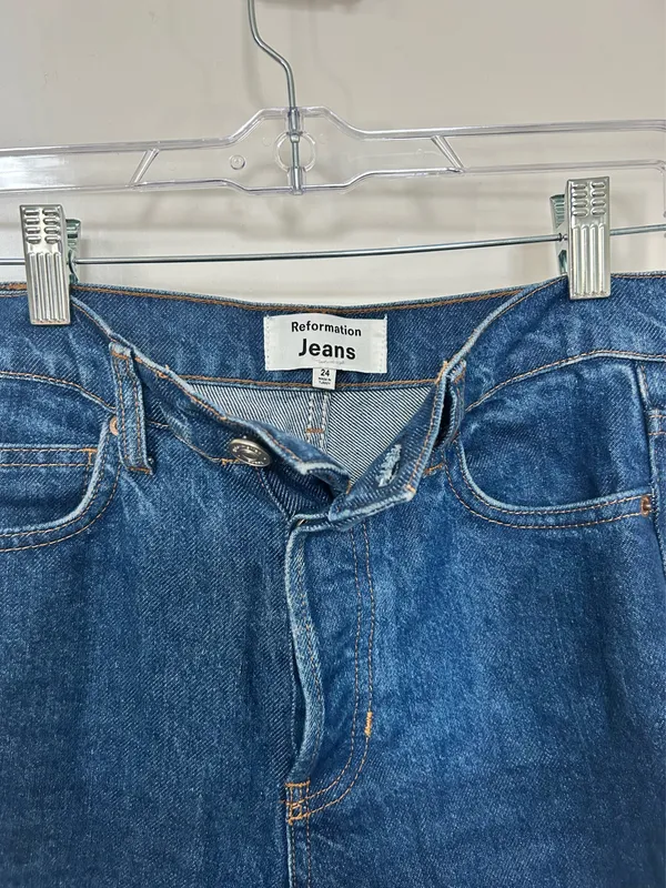 Reformation Cynthia Straight Long Jeans High-Rise - Image 6