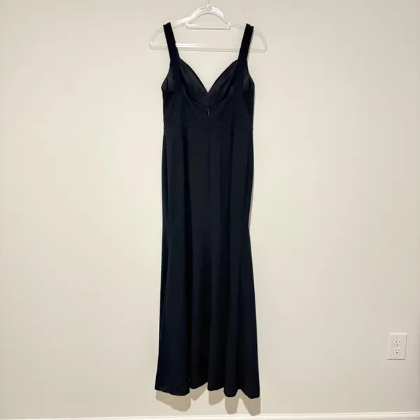 Vera‎ Wang sweetheart front slit gown navy blue size 8 - Image 4