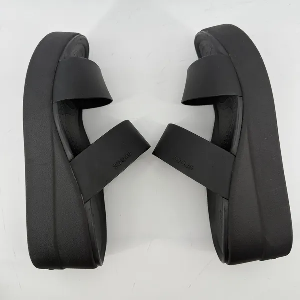 Crocs Brooklyn Mid Wedge Sandal Flip Flop Black Women 10 Summer Beach Vacation - Image 7