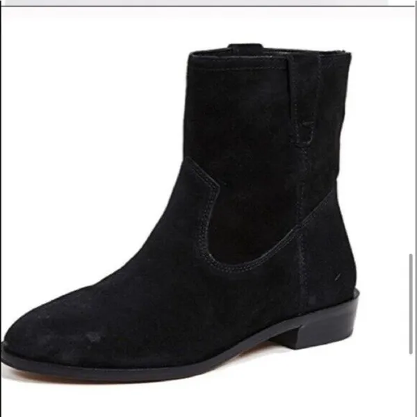 Rebecca minkoff suede‎ short boot black nwob 6 chasidy - Image 6