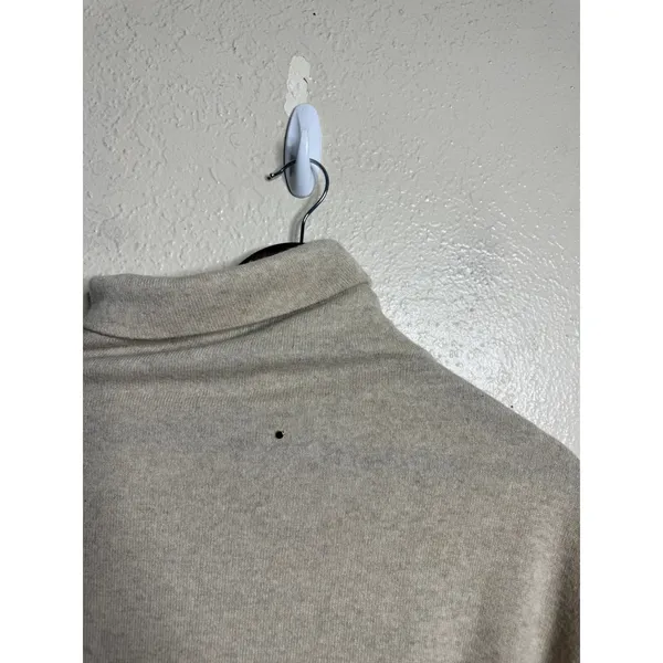Cuyana Cashmere Blend Funnel Neck Turtleneck Sweater size S/M Oatmeal Beige - Image 7