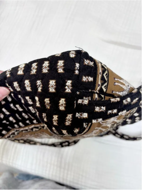 Women's Vera Bradley Black & Brown Zebra Print Quilted Backpack One Size - Image 11