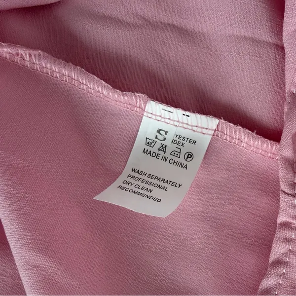 Women's Long Sleeve Button Up Blouse Pink Mauve Color Size S #260494 - Image 5
