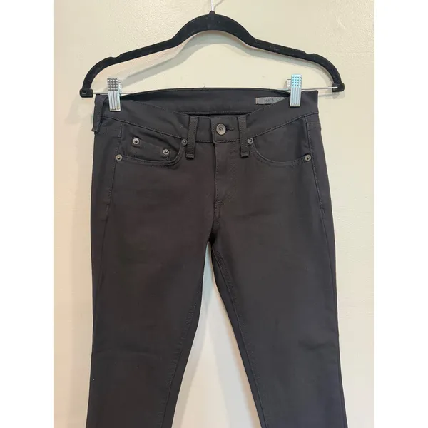 Rag & Bone Equestrian Skinny Jeans Womens 25‎ Black Stretch Denim Minimalist - Image 8