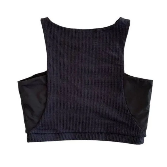 Solow X Daniella Clarke Black‎ Mesh Panel Crop Top Athleisure Streetwear Small - Image 4