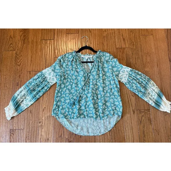Veronica Beard Kalina silk floral boho blouse size 4 - Image 7