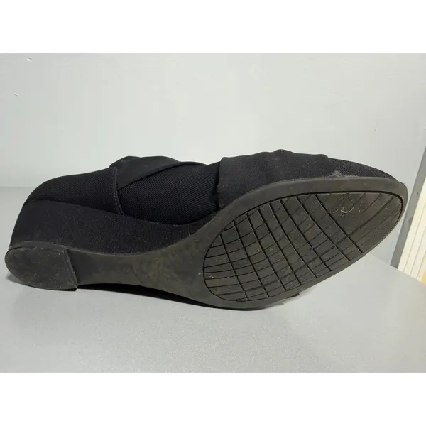IMPO Ginny Women's 9.5M Black Sash Stretch Memory Foam Wedge Dress Shoes - Image 10