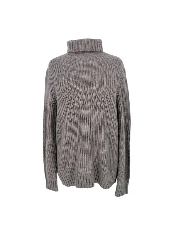 Bershka Chunky Turtleneck Sweater Cozycore Minimalist Gray Size Medium - Image 2