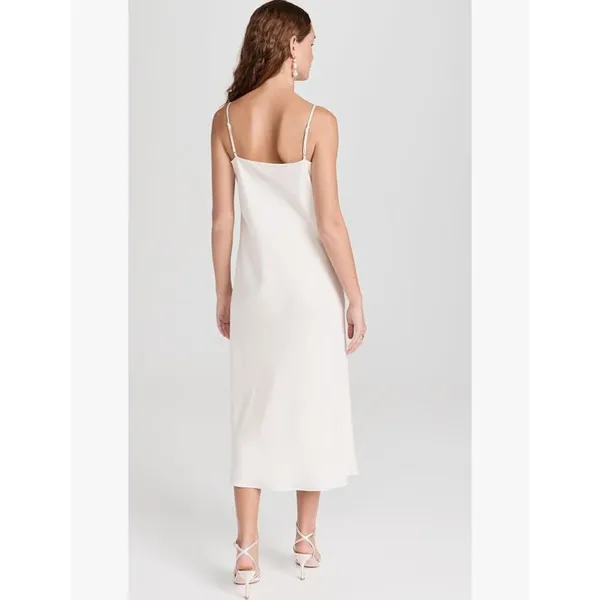 NWT WAYF Slip Midi Dress Bow Front Satin Size Medium - Image 2