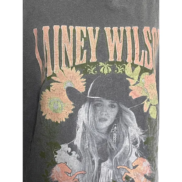 Lainey Wilson Bell Bottom Country Tour Graphic XL Western Cowgirl Boho T Shirt - Image 3