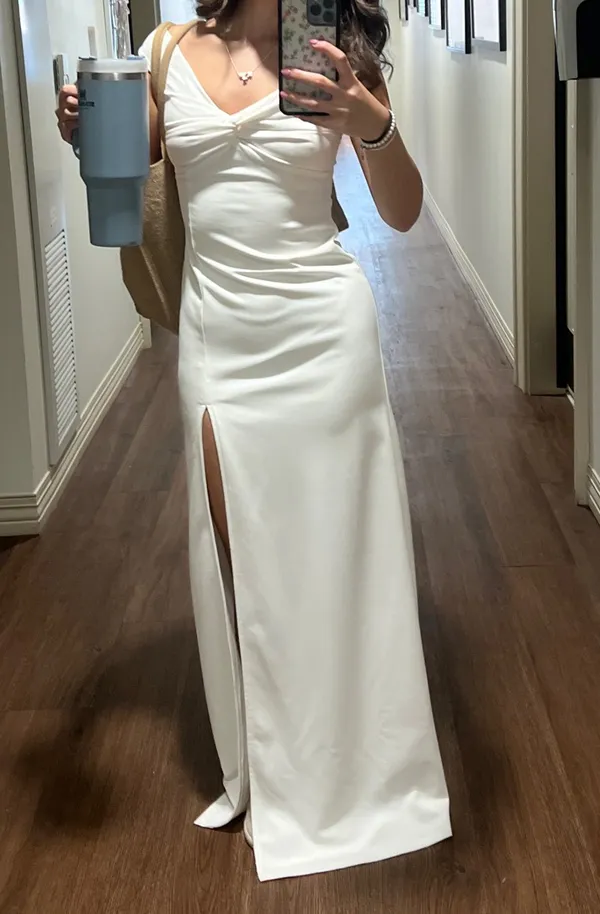 White Maxi Lulus Dress - Image 3