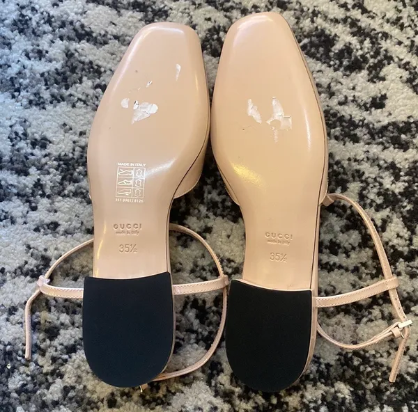 Double G patent-finish T-Strap ballerinas Ballet Flat Size 35.5 - Image 7