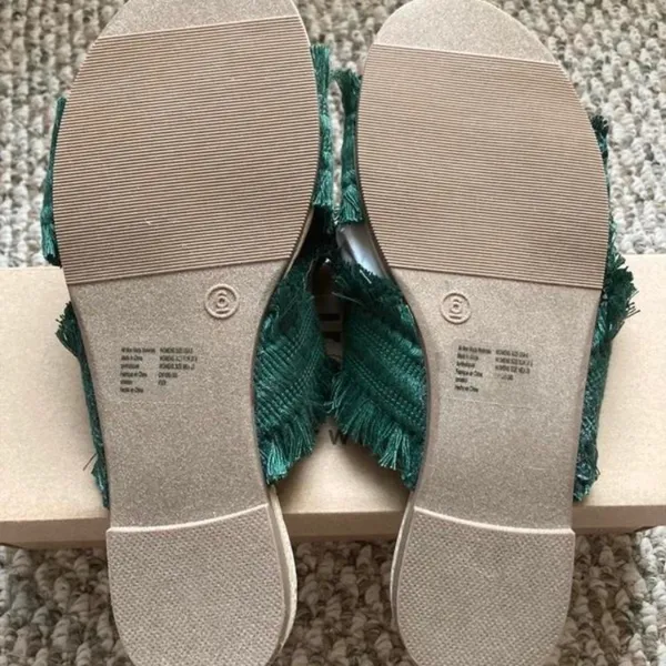 New Crevo Monroe green fringe sandals - Image 4