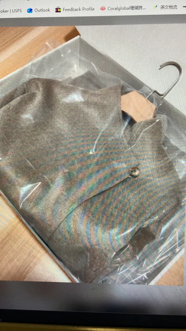 Women’s Wool Coat Gray Size M - Image 2
