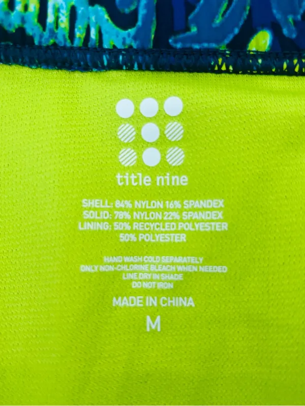 Title Nine Women's SPF Sport Swim Skort size M SPF 50 blue/green - Image 4