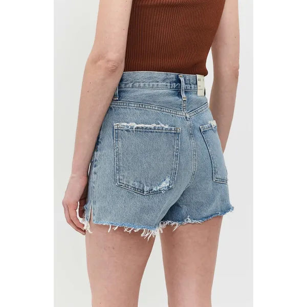 AGOLDE Dee Vintage High Rise Shorts Medium Wash Distressed Size 27 100% Cotton - Image 10